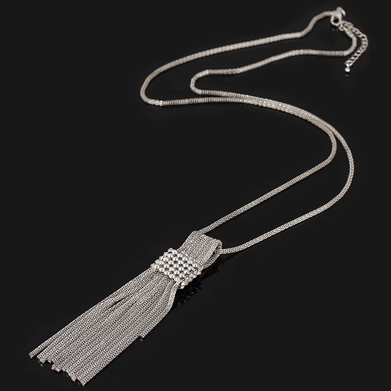 Новое Брендовое ожерелье с подвеской в виде кристалла длинная цепь мода 2016