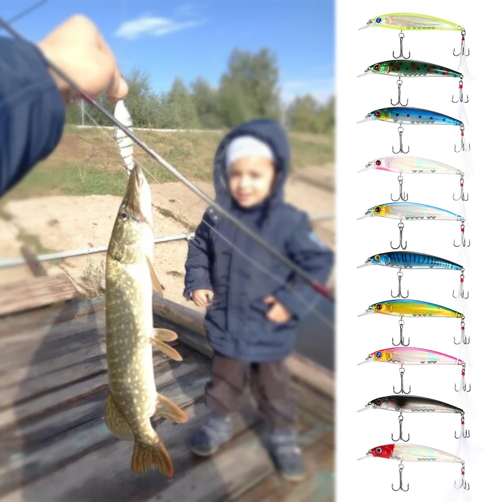 Lixada 10 шт./компл. рыболовные приманки в виде гольяна для дайвинга 13 6 г 110 мм