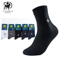 high quality fashion 5 pairslot brand pier polo casual soft cotton socks business embroidery mens socks manufacturer wholesale