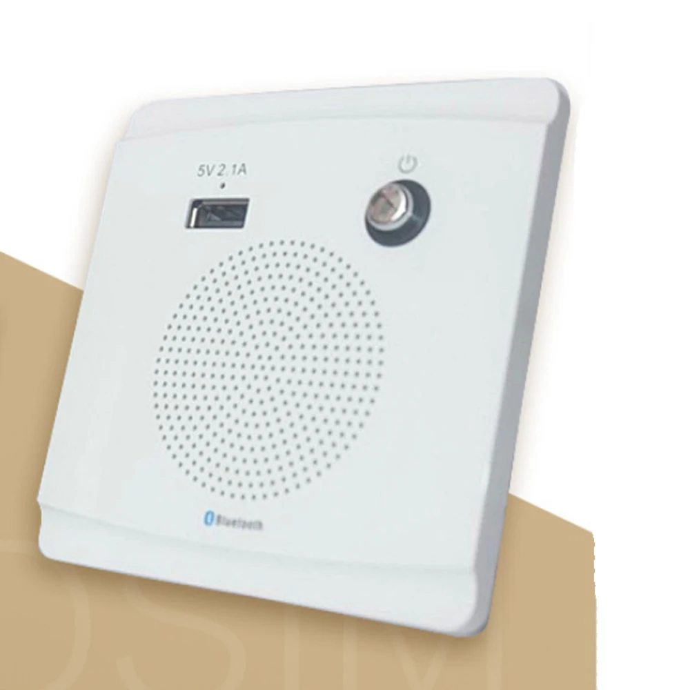 JINSERTA Bluetooth динамик умная розетка крепление динамик HiFi музыкальный плеер Handfree 110-230 В и 5 в 2.1A usb порт для зарядки