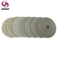 rijilei 10pcs 4inch diamond polishing pad 100mm wet flexible white polishing pads for stone concrete floor free shipping hc14