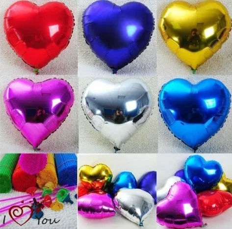 

[ Fly Eagle ]Heart Shape Helium Mylar Balloon, Party Decorations Foil Balloon, Free Shipping 1000pcs/lot