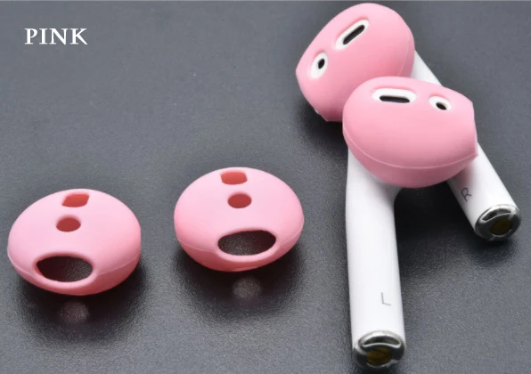 Однотонные силиконовые затычки для ушей airpods Bluetooth наушники Нескользящие ушные