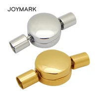 joymark 3mm 4mm hole stainless steel clasp bayonet lock clasps for leather cord bracelet jewelry making 10pcslot bxgc 202