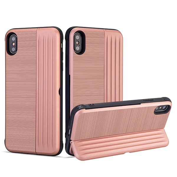Rose gold Для iphone Xs Макс стоять чехол силиконовый чехол Kickstand чехол для iphone XR Xs 6 7 8 плюс полное покрытие - Цвет: Rose gold