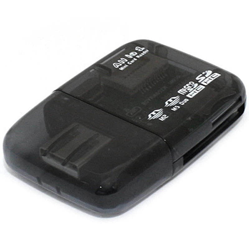 1 шт. черный USB 2 0 флэш памяти кард ридер Все в одном SD/SDHC Micro SD/TF MS Duo M2 карты и