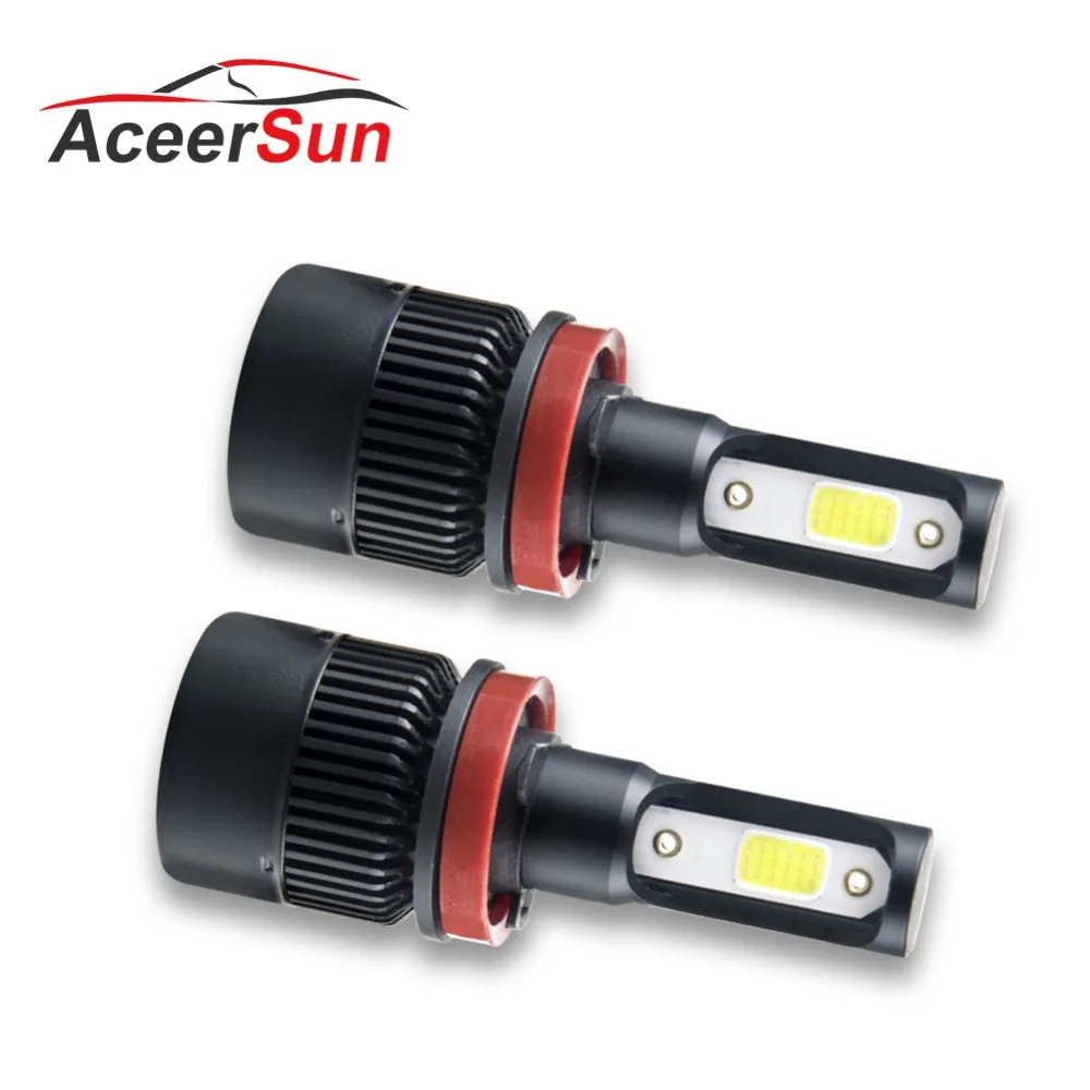 Aceersun светодиодный противотуманная фара светильник 24V 8000lm COB Чип 72 Вт H1 H7 H11 H8 9005 9006