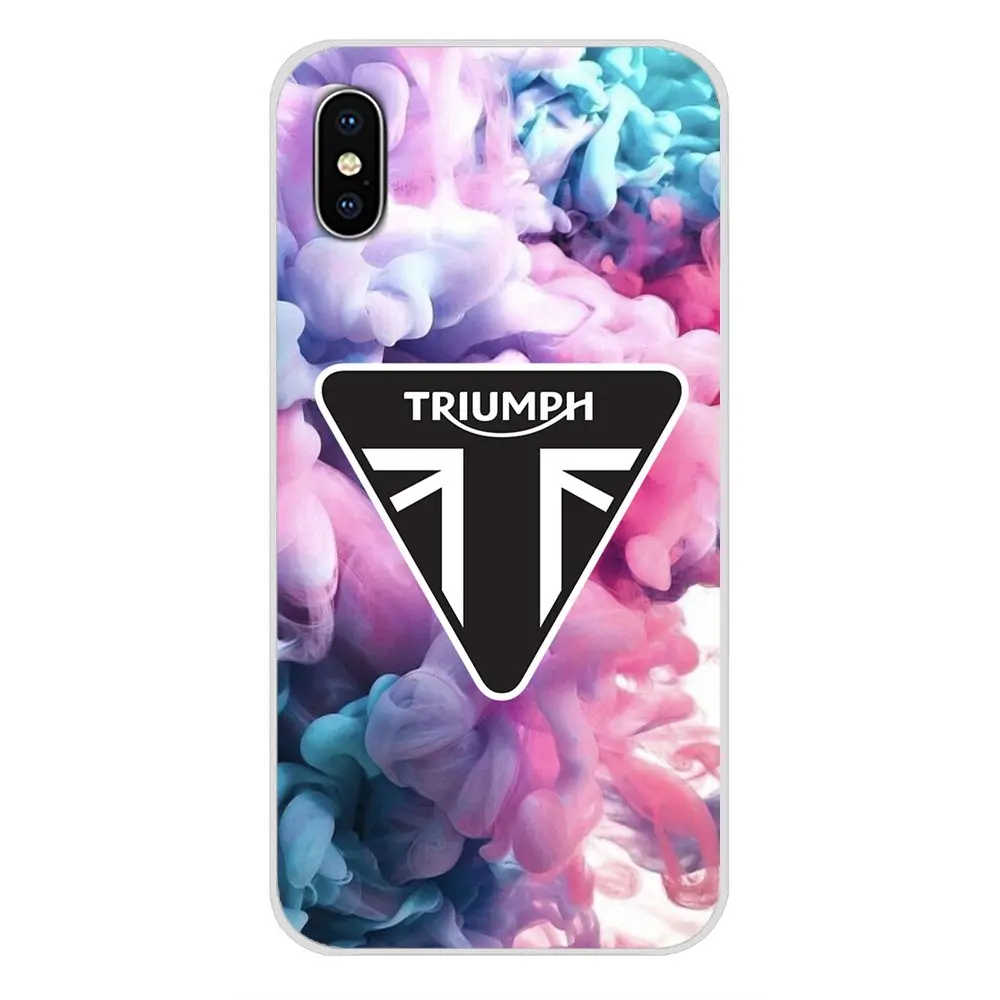 Для Samsung Galaxy S4 S5 MINI S6 S7 edge S8 S9 S10 Plus Note 3 4 5 8 9 Compact Triumph Мотоцикл логотип UK аксессуары