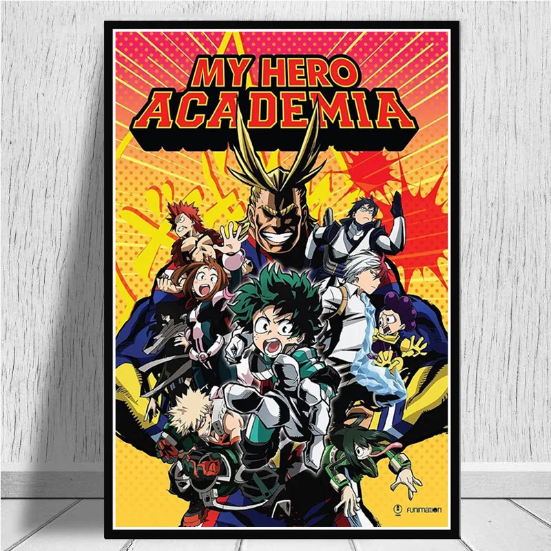 Плакатный принт Boku No Hero Academy Japan аниме, комикс фильм картина маслом картинка на холсте на стену картинки для гостиной домашний декор - Цвет: Коричневый