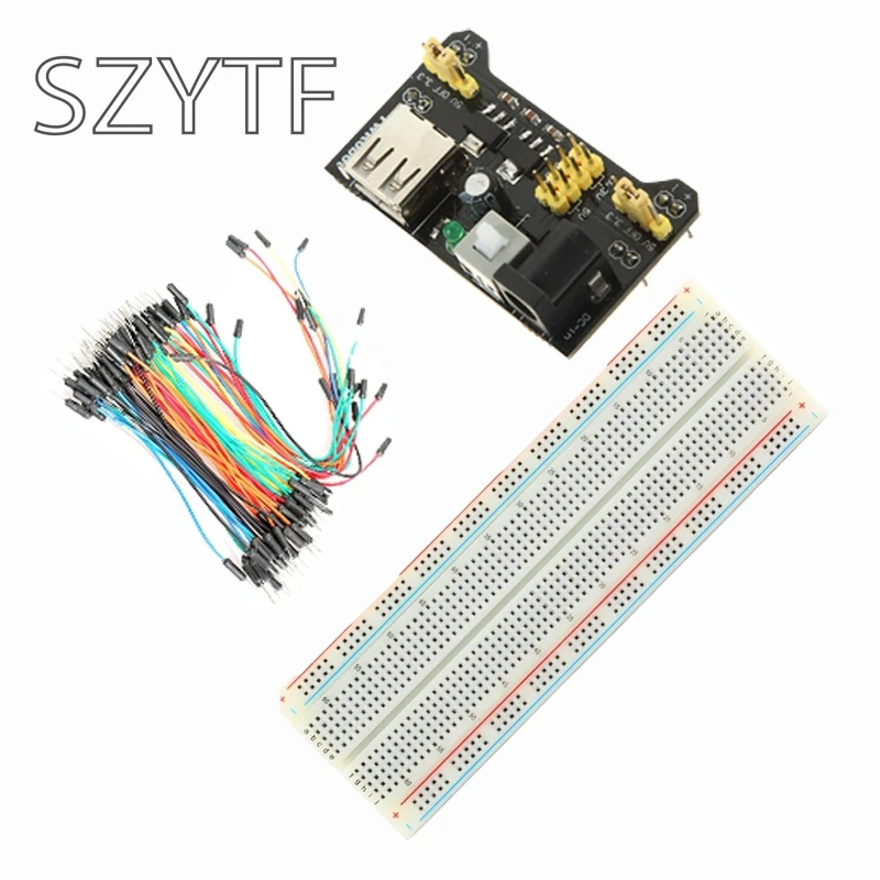 3.3V5V MB102 макетная плата силовой модуль + MB 102 830 точек без пайки прототип хлебная