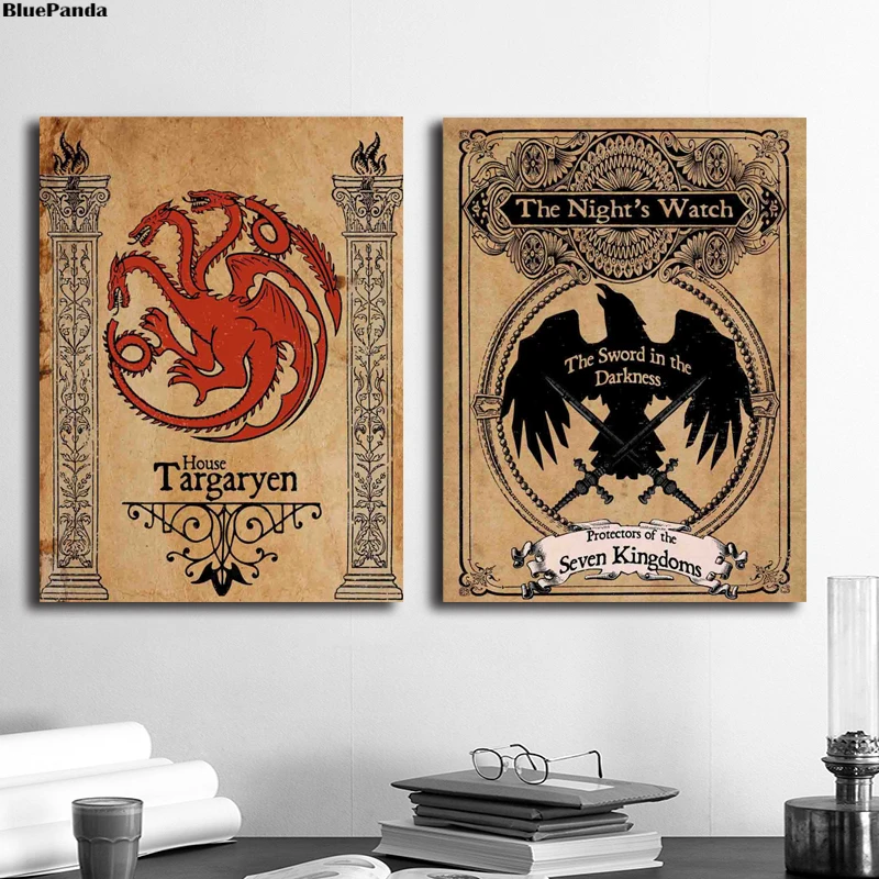 Игра престолов дом Ланнистер мать драконов Khaleesi живопись на холсте спальня стены