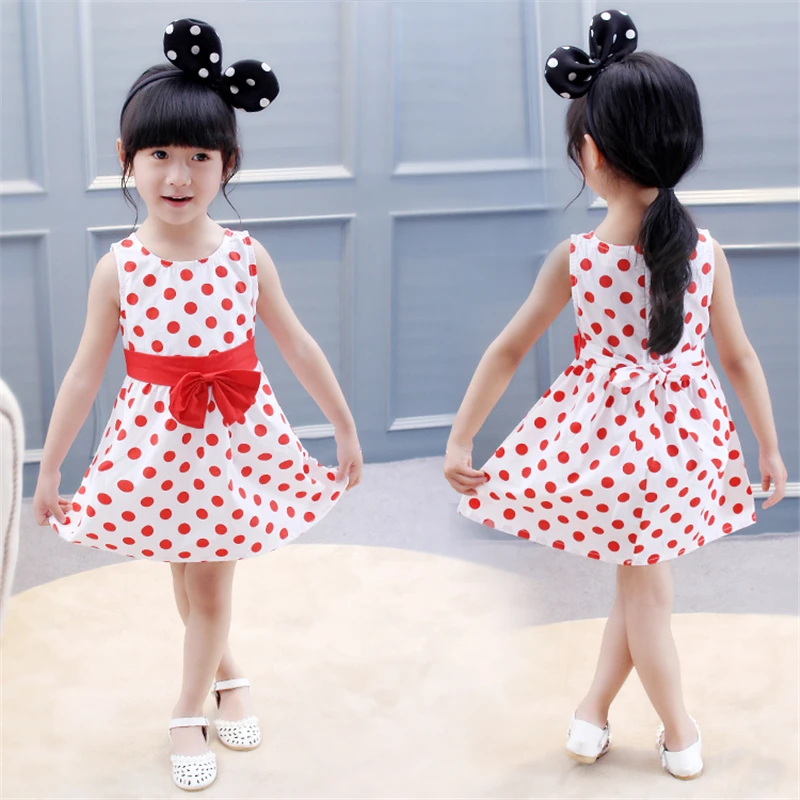 IENENS Summer Infant Girls Kids Child Clothing Girl Sleeveless Princess Dress Pettiskirt Printing Cotton Party Dresses Fashion | Детская