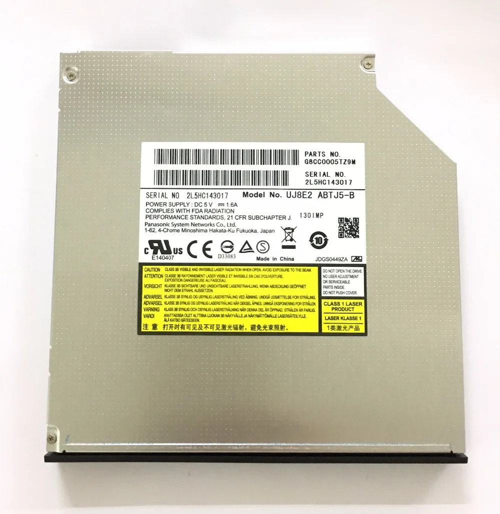 Для Panasonic UJ8E2 двойной слой 8X DVD RW ram DL горелка 24X CD-R писатель супер Мульти ноутбук внутренний 9,5 мм SATA лоток оптический привод
