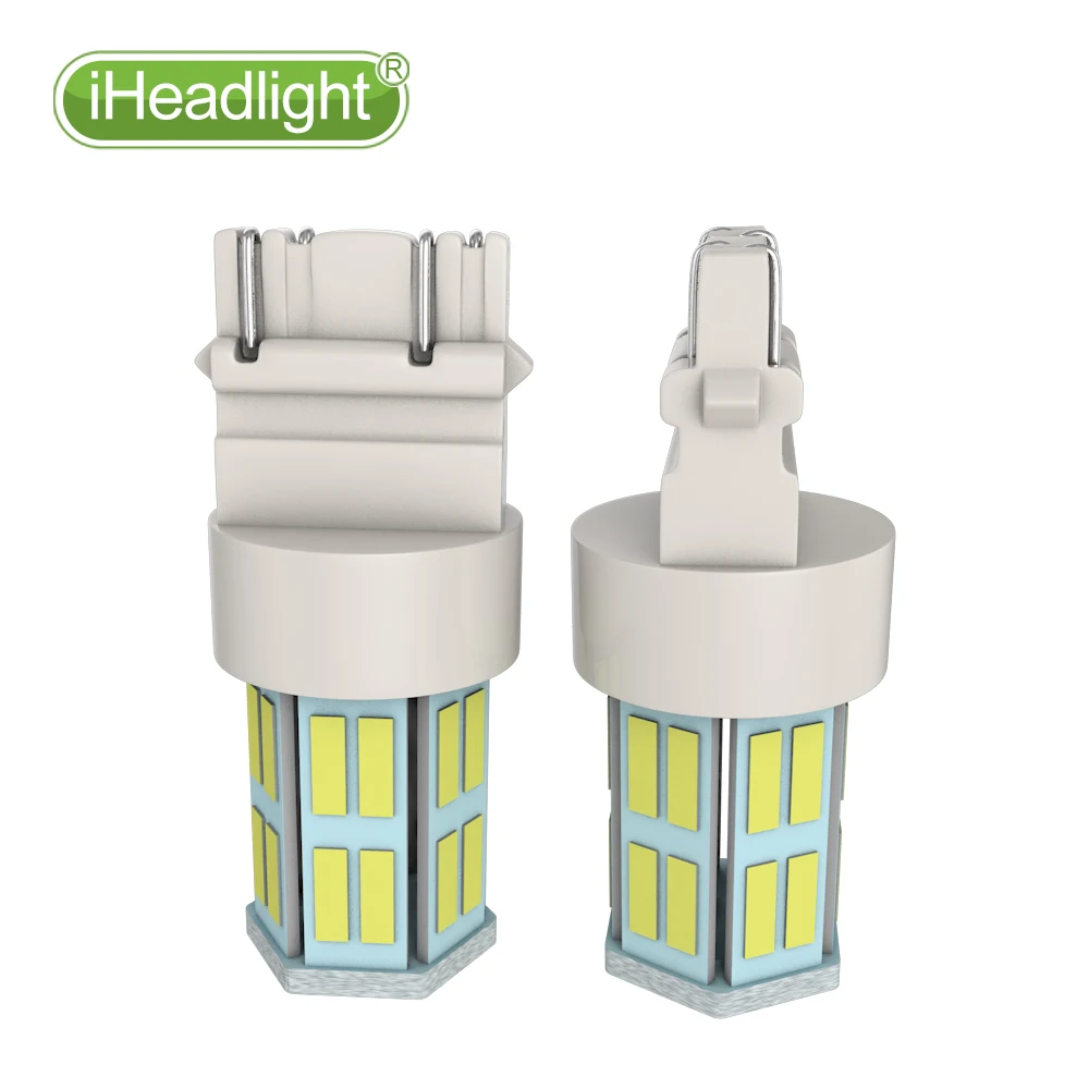 2 шт. T20 W21W светодиодный 32SMD W21/5 Вт WY21W 7440 7443 лампы T25 3157 3156 p27/7 автомобильный тормоз