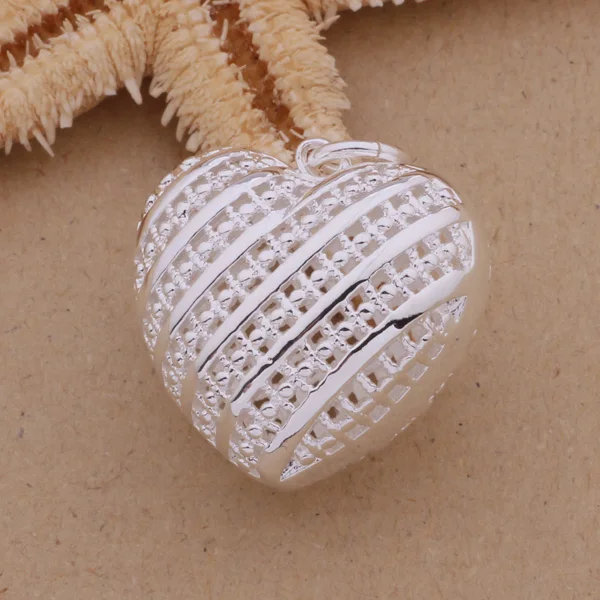Ожерелье серебряного цвета с подвеской сердечником AN078|necklace candy|necklacnecklace girl |