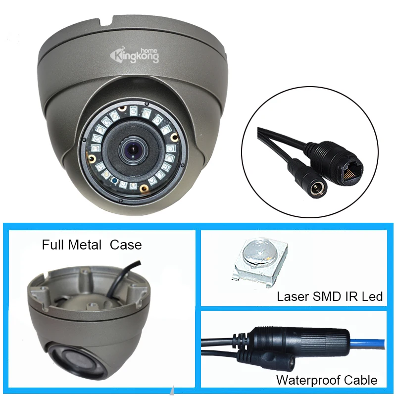Kingkonghome H.265 1080 P POE IP Камера объектив 2 8 мм Широкий формат Водонепроницаемый Ночное