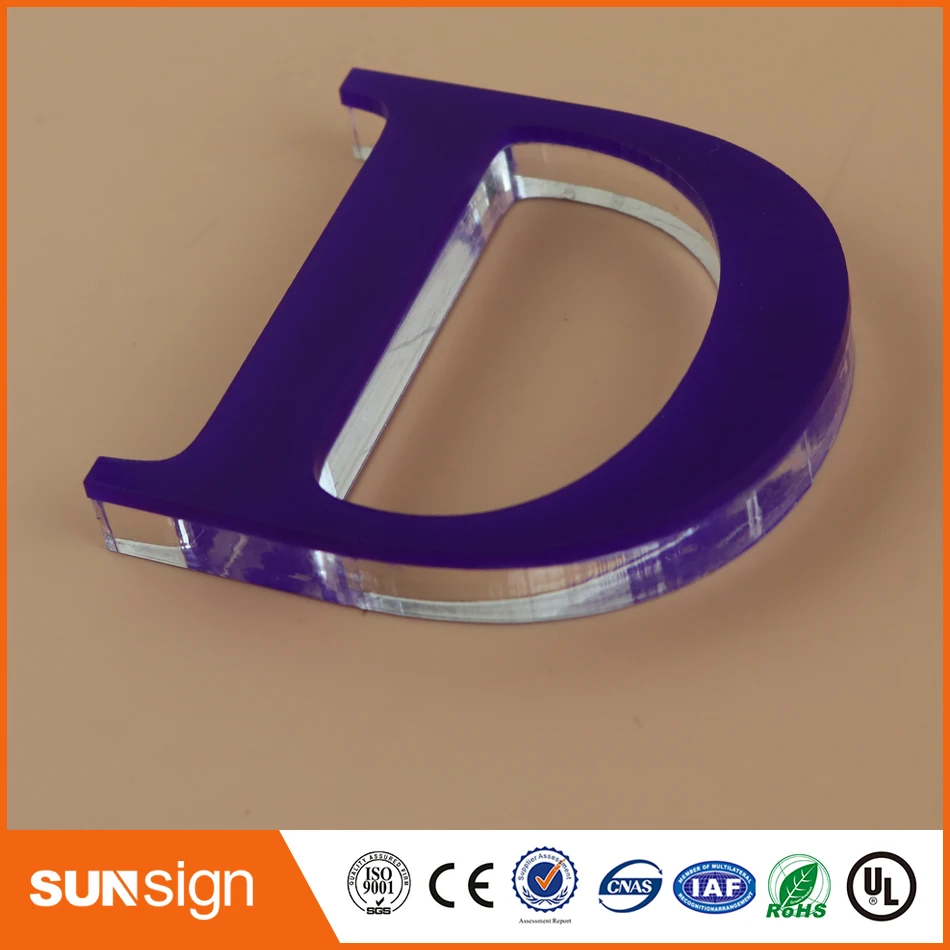 Индивидуальные лазерная резка акриловые буквы внутри вывески для коммерческого