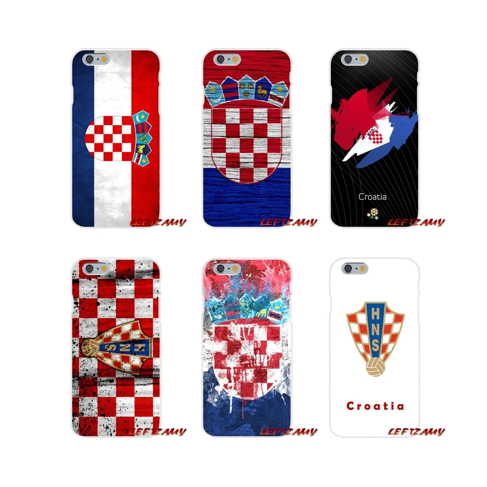 Для iPhone X XR XS MAX 4 4S 5 5S 5C SE 6 6S 7 8 Plus Хорватия аксессуары с национальными флагами чехлы