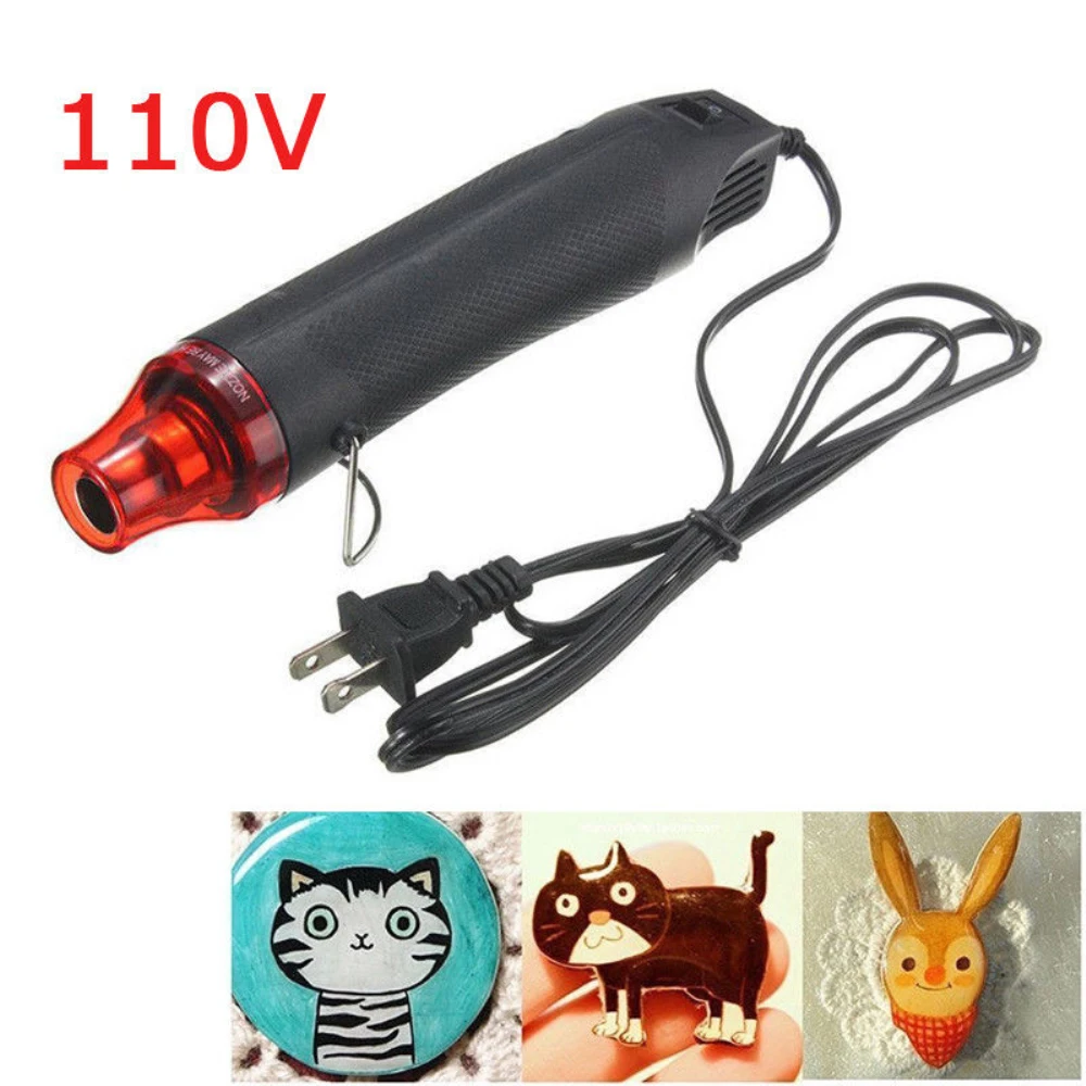 Черный 300 Вт 110 В мини тепловой пистолет термоусадочная температура воздуха