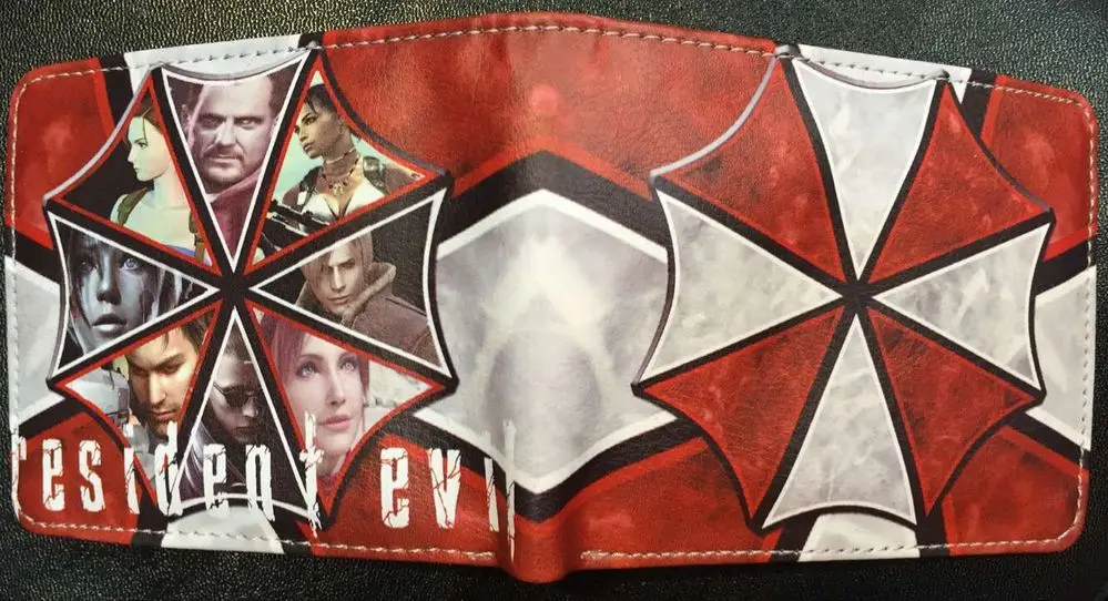 Resident evil Новое поступление Аниме мультфильм кошелек Охотники за привидениями Звездные войны Zelda Супермен кредитный держатель для карт кошельки с персонажами мультфильмов - Цвет: Resident evil