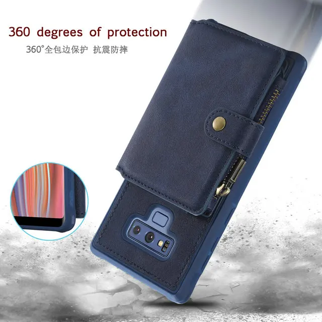 Кошелек на молнии для Coque samsung Note9 чехол откидная крышка samsung Galaxy Note 9 чехол 8 Note8 оболочка для samsung Note 10 Plus 5G чехол