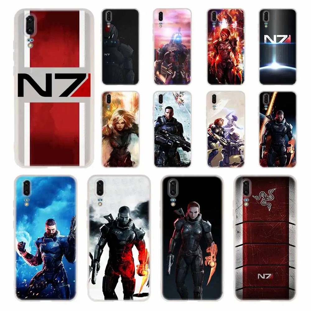 Чехол для телефона N7 Mass Effect Huawei P40 P9 P10 P20 P30 Lite Cases Pro P Smart 2019 мягкий чехол|Бамперы| |