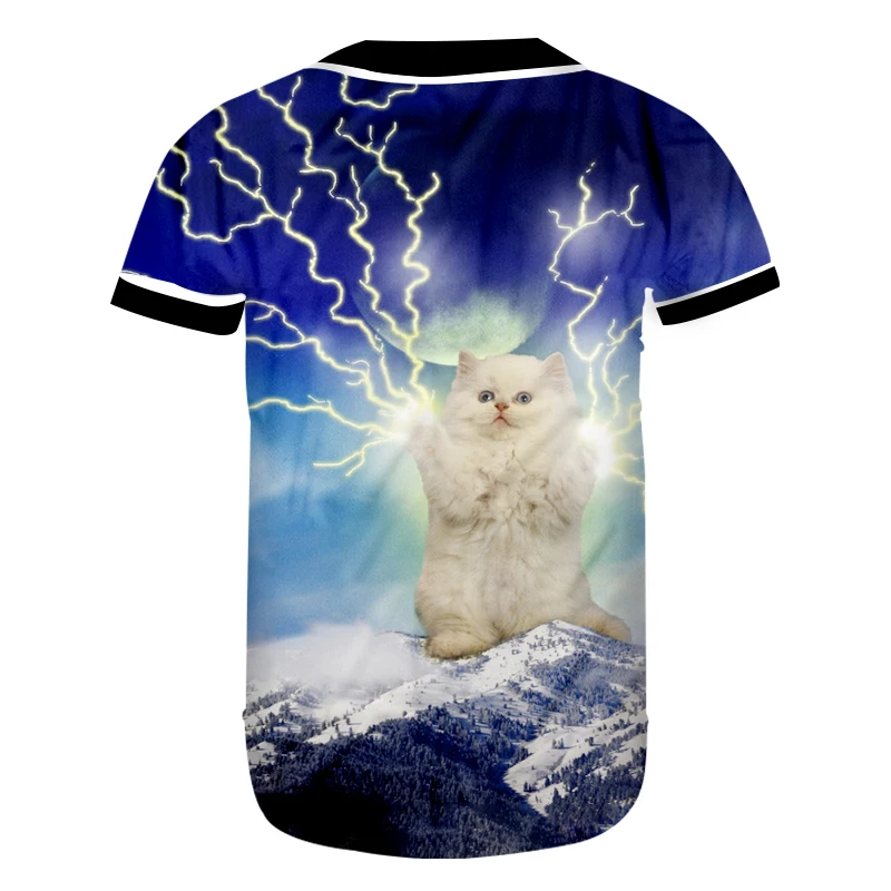 Футболка UJWI мужская бейсбольная летняя одежда с 3D принтом животных блестящая