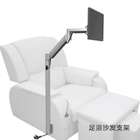 ld218 customized gas spring arm monitor holder floor stand sofa bedside fixed tv mount for foot massage chair entertainment room