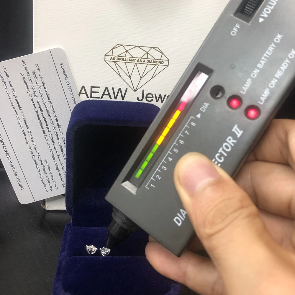 AEAW серьги с муассанитом 3 мм и 4 Алмаз гвоздики Стерлинговое серебро Классический