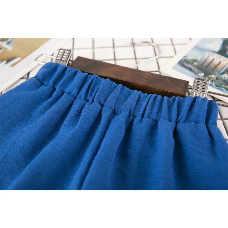 Модные комплекты одежды синего цвета для девочек коллекция 2019 года летняя одежда