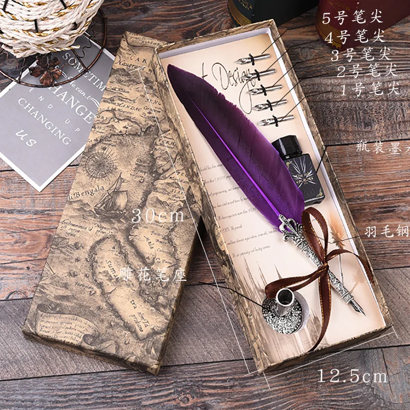 Новинка 2020 креативная металлическая перьевая ручка для подписи набор перьевых