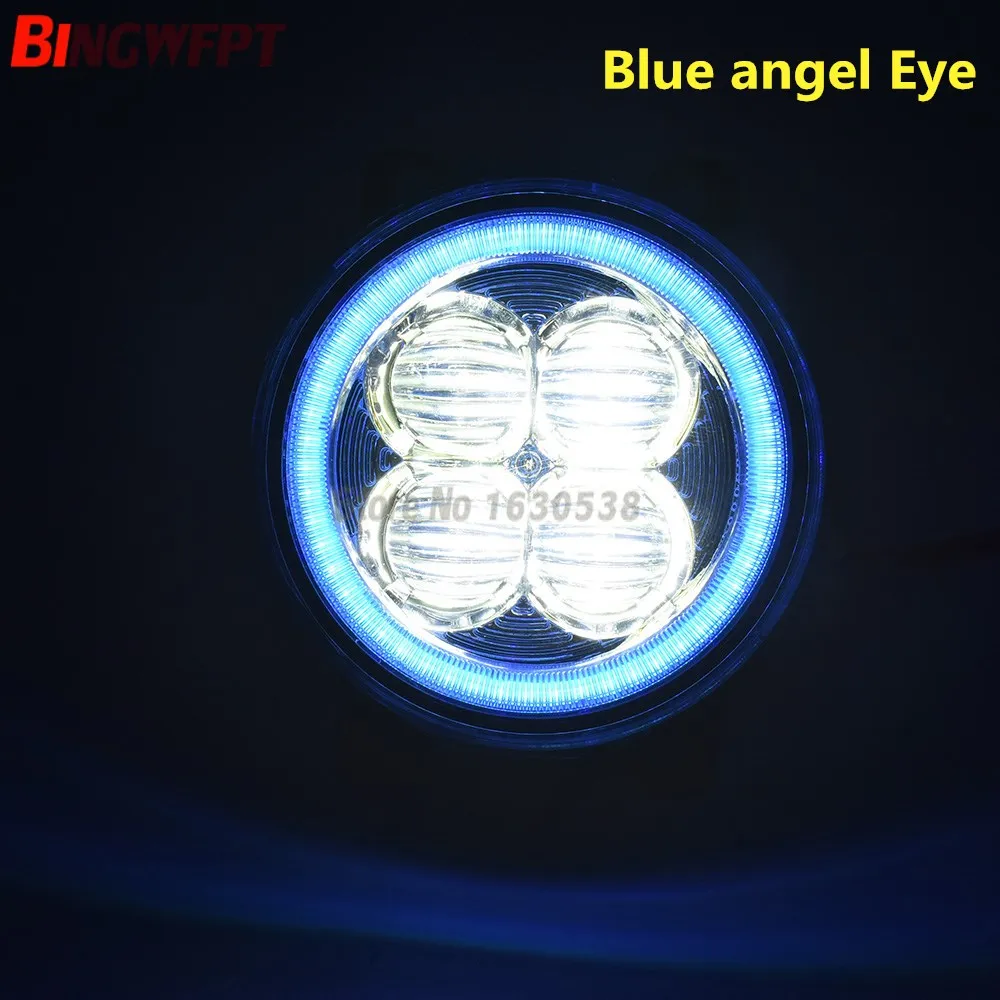 2x супер яркий светодиодный светильник с ангельскими глазами белого и синего