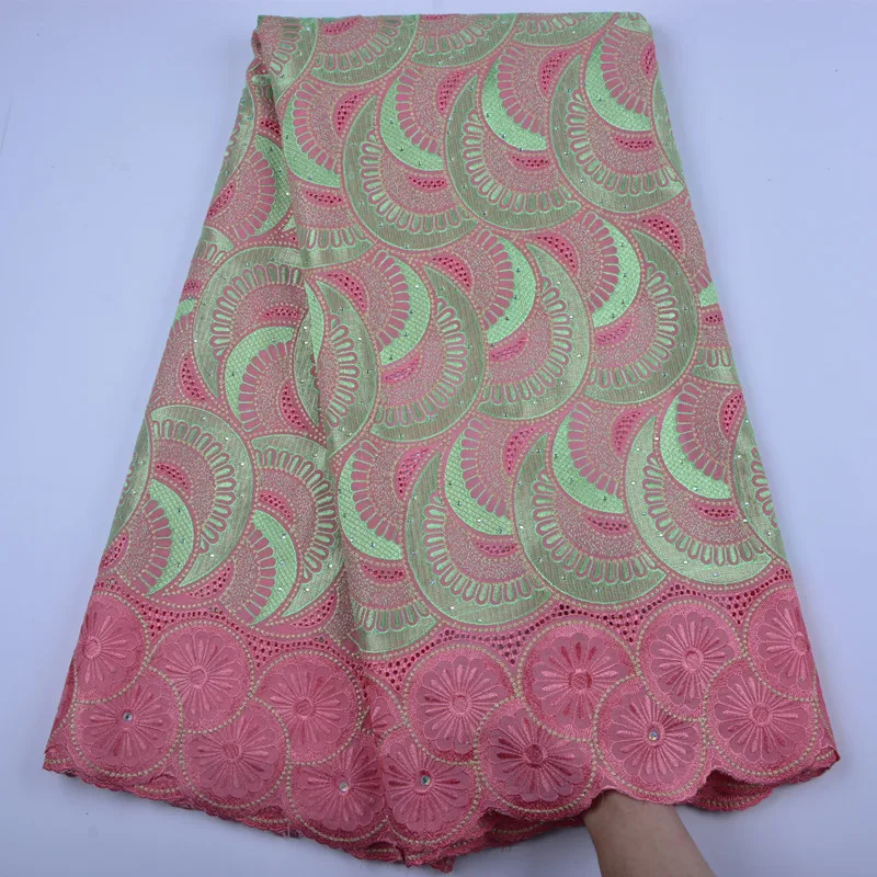 Новейшее кружевное платье в нигерийском стиле Африканское хлопковое вуаль