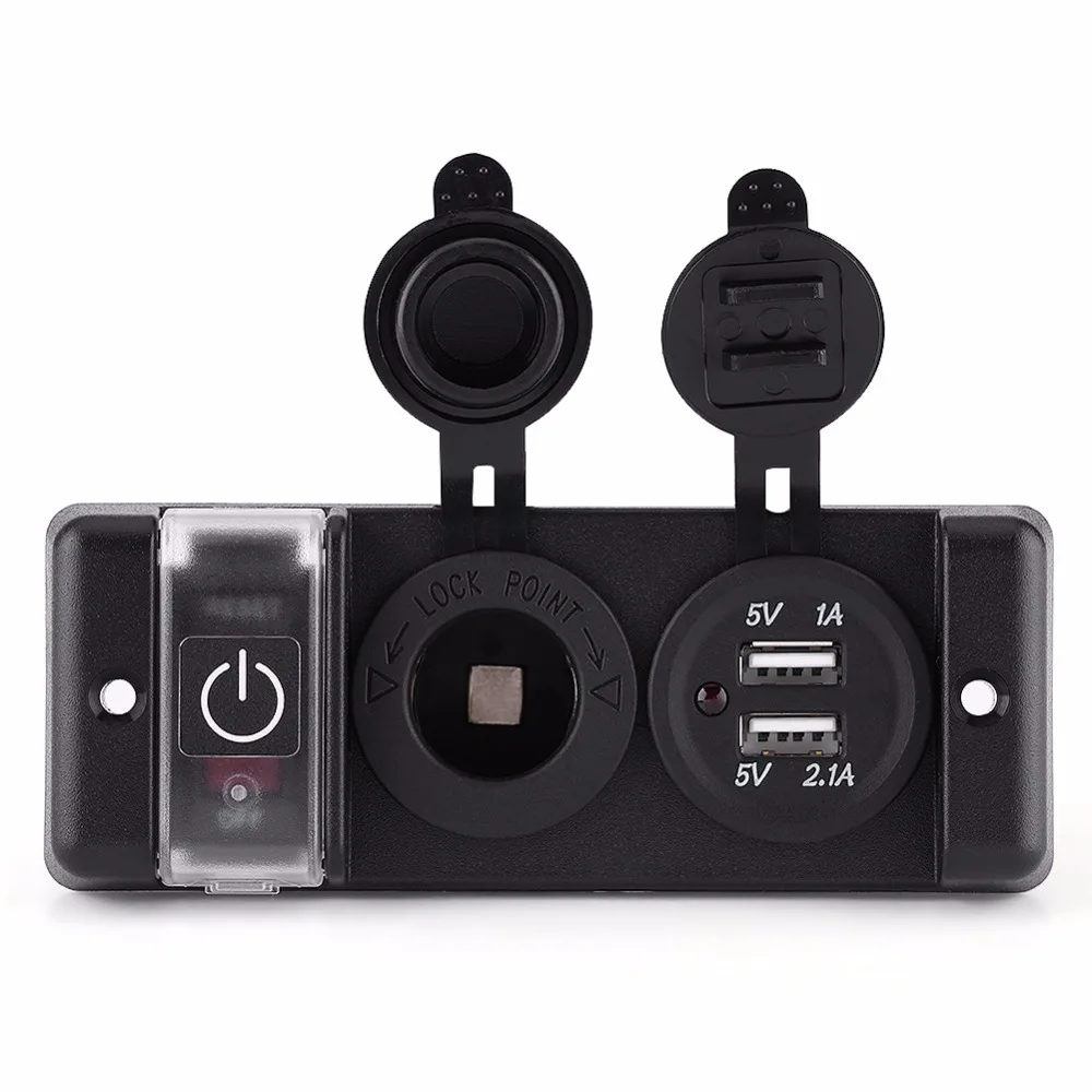 Водонепроницаемая Автомобильная прикуриватель с двумя USB портами 12 В|dual usb