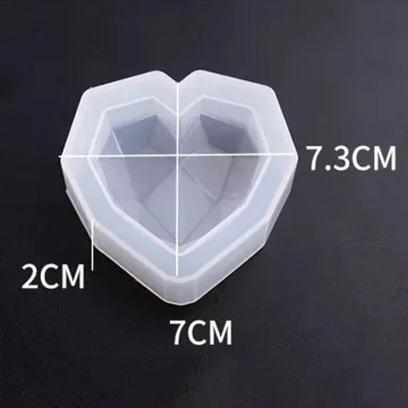 3D Алмазная Любовь Сердце десерт торт силиконовые формы мусс выпечки Кондитерские украшения ручной работы кристалл эпоксидная полимерная для торта конфеты формы