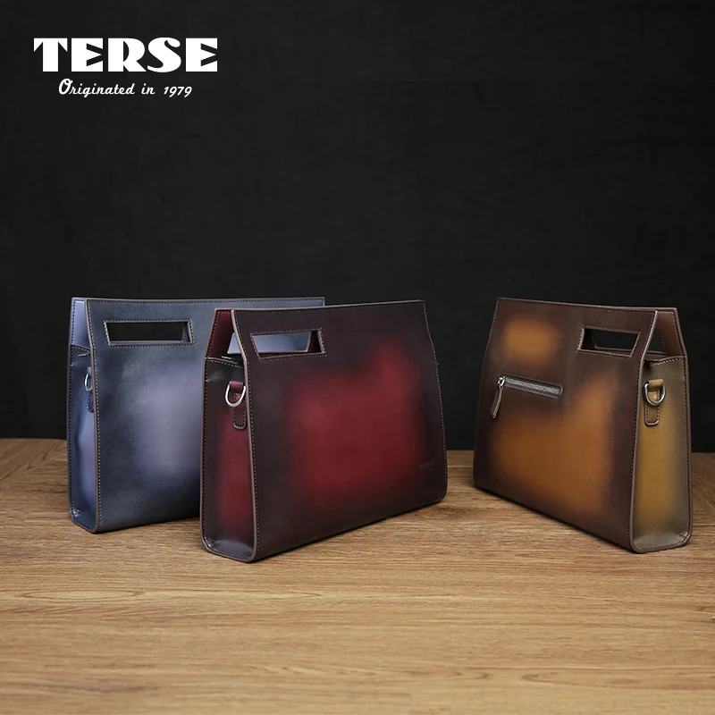 Terse_2017 новый релиз мужской портфель натуральная кожа сумки для мужчин бордо