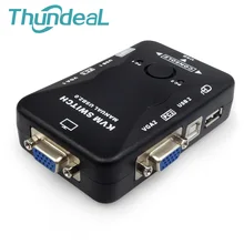 Универсальный 2 Порты и разъёмы VGA USB KVM Switcher руководство