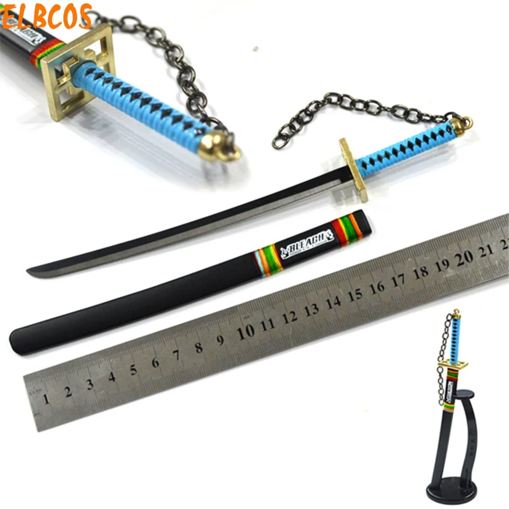 ELBCOS Bleach Ichigo Renji Aizen Ichimaru Gin Hitsugaya Ulquiorra Byakuya Rukia 22 см/8,7 ''Меч Модель игрушки настольные украшения