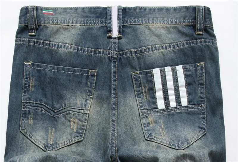 Мужские классические джинсовые Капри Hi Q синие прямые облегающие шорты мужские