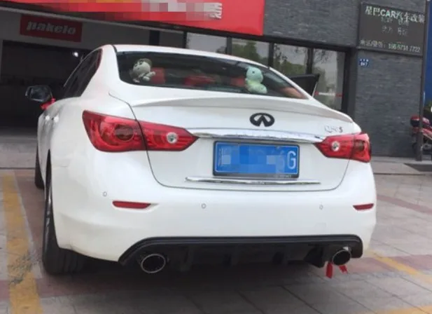 Задний спойлер для Infiniti Q50 Q50S высокого качества диффузор PP материал большой спойлер Q50 Q50S задней губ