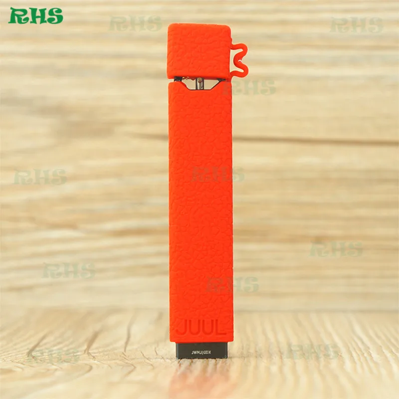 red 1 шт RHS фабрика Juul силиконовый чехол 13 красочных цветов и крутых дизайнерских наклеек в большом ассортименте - Цвет: red
