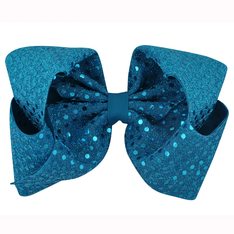 1PC 8 Inch Multi-color Sequin Bow Hairpins Grosgrain Ribbon Alligator Clips Headwear Children Girls Lovely Hair Accessories |