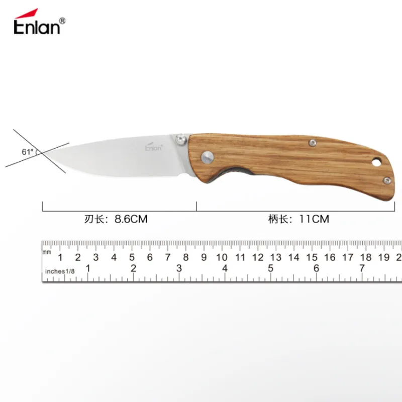 Складной нож Enlan L05ZB 8Cr13MoV G10 карманный тактический Клинок с деревянной ручкой для
