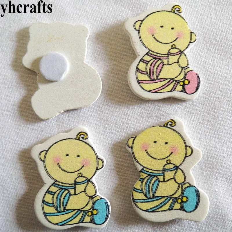 10 шт./Лот детские деревянные наклейки с молоком декоративные для детского сада