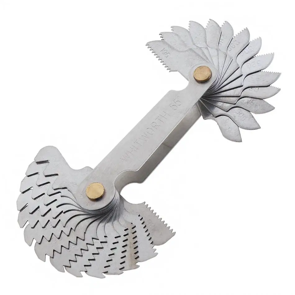 28pcs/Set Imperial Specification Screw Gauge Whitworth 55 Degree Pitch with Blades Range 4-62G for Measurement | Инструменты