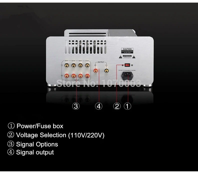 W-004 1 шт. YAQIN MS-845 вакуумный ламповый предусилитель Предварительный усилитель предусилитель SRPP схема лучший внешний вид 12AX7x2 12AU7x1 AC110~ 220 В