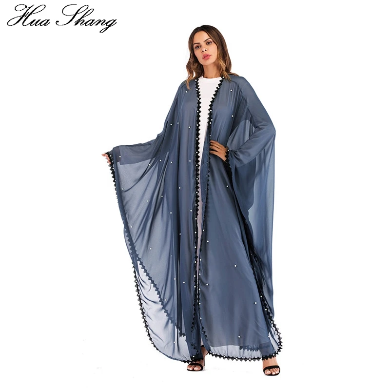 Открытое abaya кимоно Дубай для женщин Бисероплетение Кружева лоскутное Свободное длинное abaya платье Caftan Marocain Elbise турецкая исламская одежда