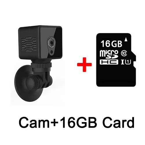 With 16GB S1 Wifi мини камера ночного видения IP P2P детектор движения видеокамера 140 градусов HD видео рекордер портативный Cam для телефона Android - Цвет: With 16GB