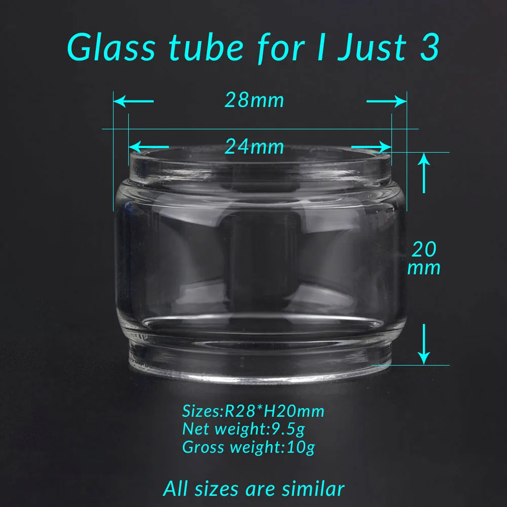 Сменная катушка для отца, стекло для iJust 3 Pyrex, стеклянная трубка для iJust 3, комплект, испаритель, распылитель, аксессуары для электронных сигарет - Цвет: Type B