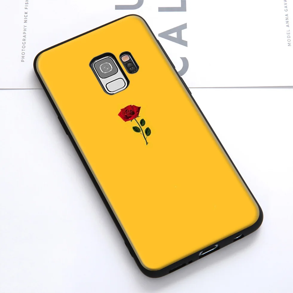 Aesthetics Yellow Pattern Soft Case for Samsung Galaxy S10 S10e S9 S8 Plus S7 S6 Edge &amp J6 2018 Note 10 9 8 |